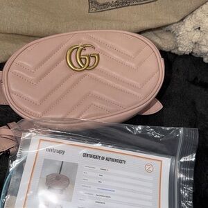Gucci Pink Chevron Crossbody Bag